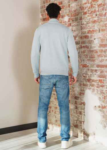 Barbour Truien Barbour lingwood compact cotton half zip sweater - slate