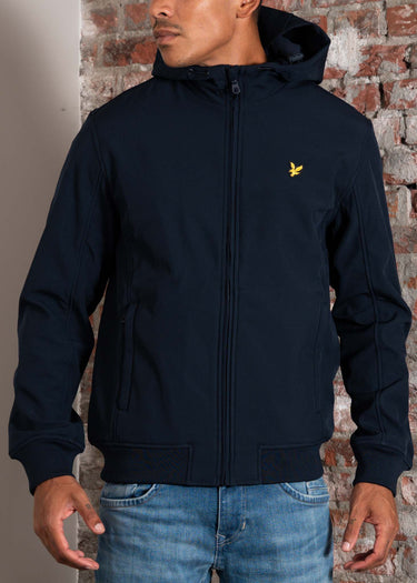 Lyle & Scott Jassen Fleece back softshell jacket - dark navy