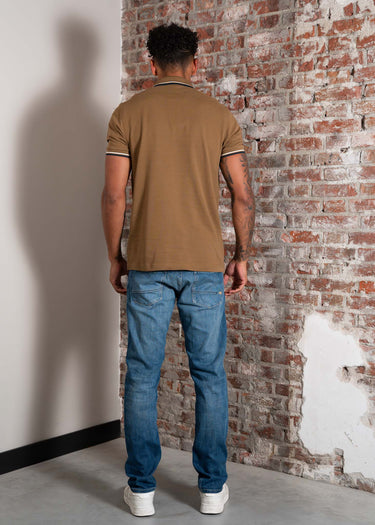 Fred Perry Polo's Twin tipped polo - shaded stone ecru dark petrol