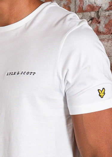 Lyle & Scott T-shirts Embroidered t-shirt - white jet black