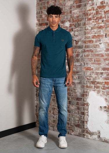 Fred Perry Polo's Plain polo - dark petrol shaded stone