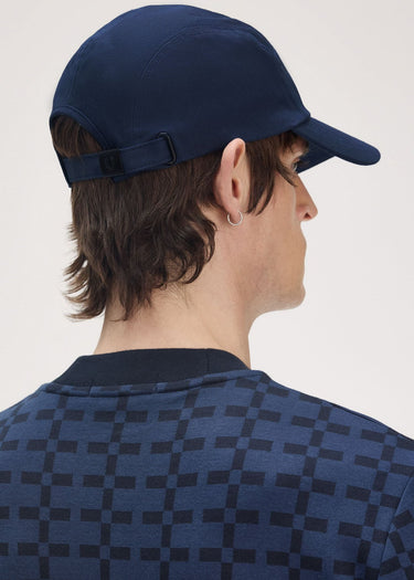 Fred Perry Petten 5 panel flap twill cap - tennis blue
