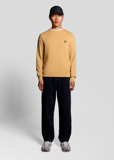 Lyle & Scott Truien Cotton crew neck jumper - honeycomb