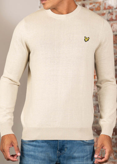 Lyle & Scott Truien Cotton merino crew neck jumper - grey taupe