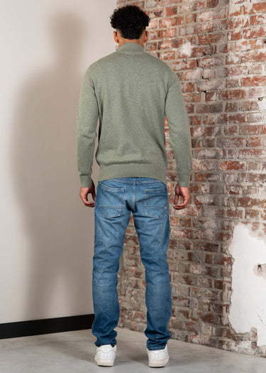 Barbour Truien Cotton half zip knitted jumper - thyme