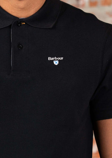 Barbour Polo's Barbour tartan pique polo - black