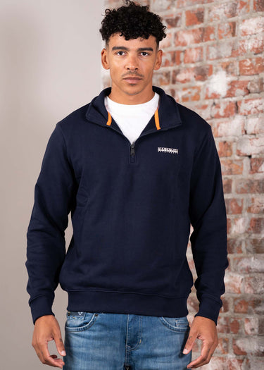 Napapijri Truien Small box quarter zip sweat - blue marine