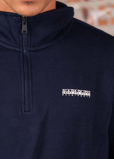 Napapijri Truien Small box quarter zip sweat - blue marine