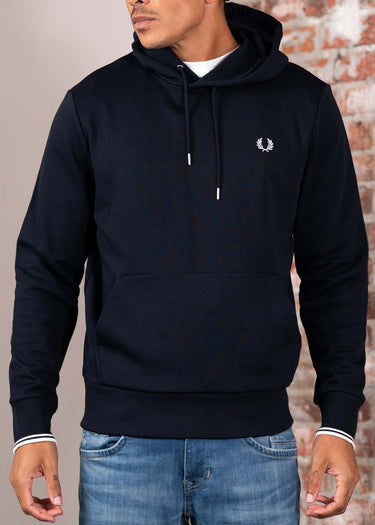 Fred Perry Hoodies Tipped hooded sweatshirt - navy