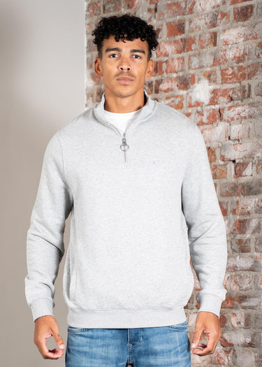 Barbour Truien Beckhill half zip sweatshirt - grey marl
