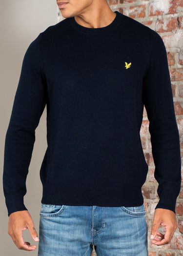 Lyle & Scott Truien Cotton merino crew neck jumper - dark navy