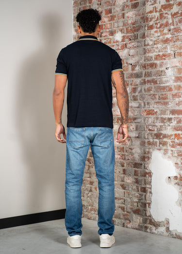 Fred Perry Polo's Twin tipped fred perry shirt - navy ecru honeycomb