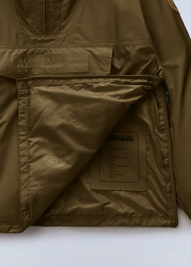 Napapijri Jassen Lightweight Packable Rainforest Overhead rf next Jacket - dark olive