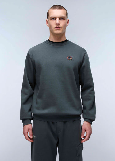 Napapijri Truien Badge crewneck sweater - green urban