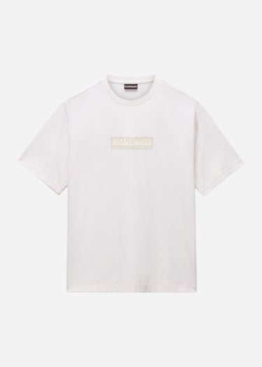 Napapijri T-shirts S box logo SS 1 - white whisper