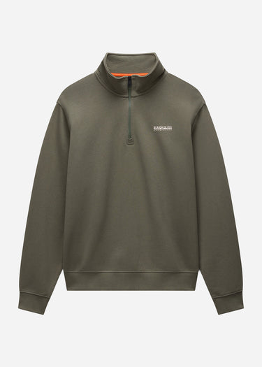Napapijri Truien Small box quarter zip sweat - tea leaf