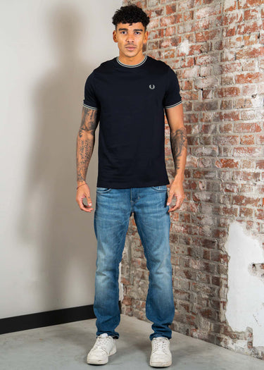 Fred Perry T-shirts Twin tipped t-shirt - navy seagrass