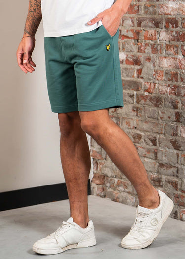 Lyle & Scott Korte Broeken Plain sweat short - everglade