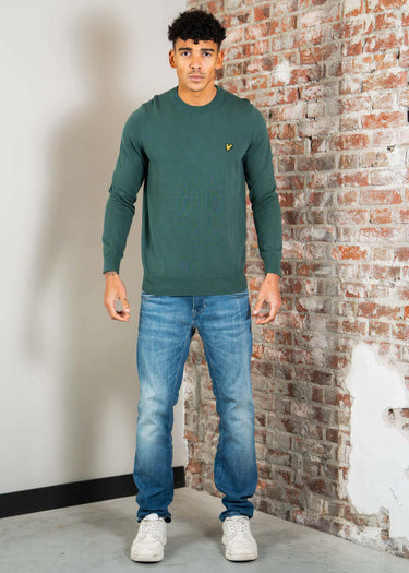 Lyle & Scott Truien Cotton crew neck jumper - everglade