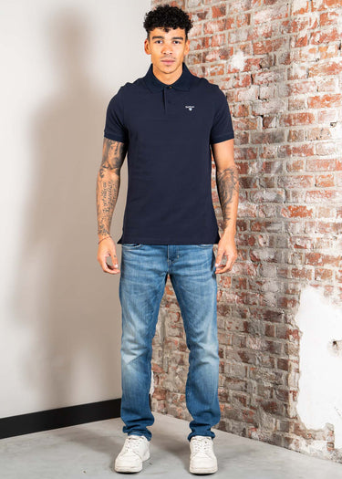 Barbour Polo's Barbour tartan pique polo - new navy