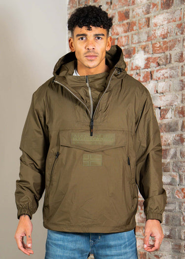 Napapijri Jassen Lightweight Packable Rainforest Overhead rf next Jacket - dark olive