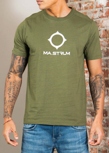 MA.Strum T-shirts Beam logo tee - bronze green