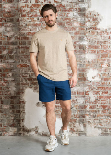 Farah Korte Broeken Redwald textured waffle short - cold metal