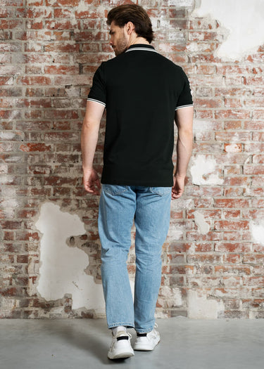 Fred Perry Polo's Twin tipped fred perry shirt - night green snow white snow white