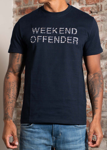 Weekend Offender T-shirts Tornaco - navy mid house check