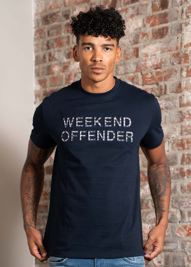 Weekend Offender T-shirts Tornaco - navy mid house check