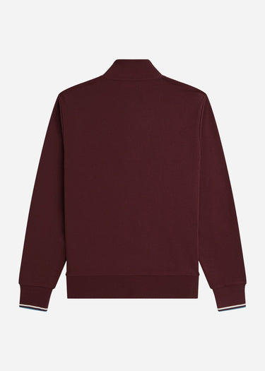 Fred Perry Truien Half zip sweatshirt - oxblood ecru court blue