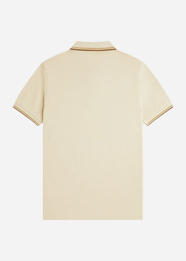 Fred Perry Polo's Twin tipped polo - oatmeal warm stone shaded stone