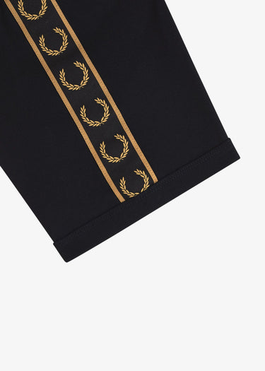 Fred Perry T-shirts Contrast tape ringer t-shirt - black shaded stone