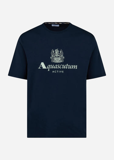 Aquascutum T-shirts Big logo t-shirt - navy
