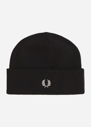 Fred Perry Mutsen Classic beanie - black snowwhite