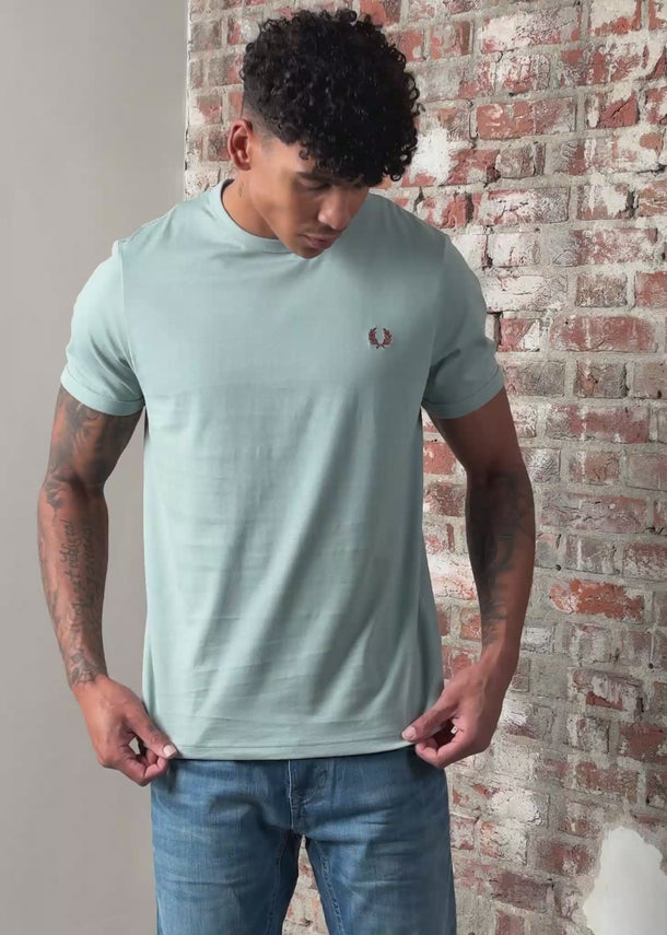 Fred Perry T-shirts Ringer t-shirt - silver blue