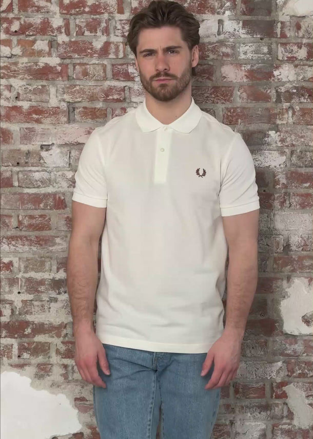Fred Perry Polo's The fred perry polo shirt- lghecru cinnamon