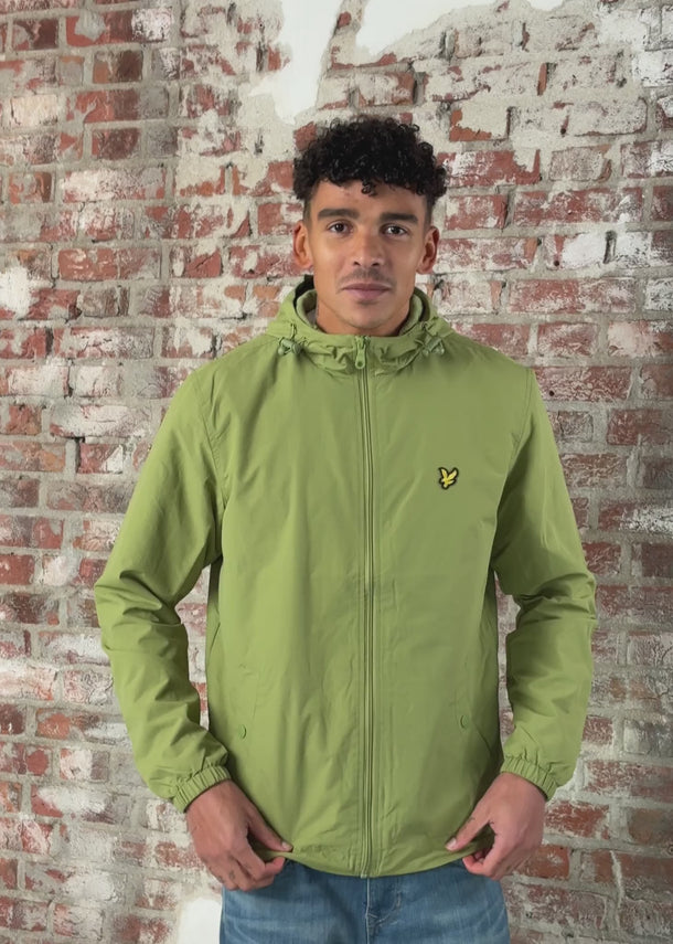 Lyle & Scott Jassen Zip through hooded jacket - shrub green