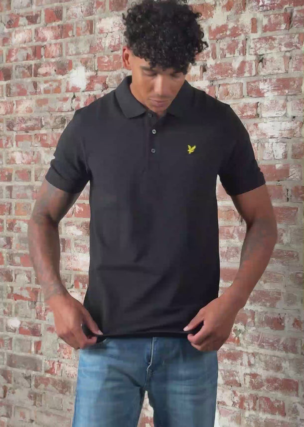 Lyle & Scott Polo's Plain polo shirt - jet black