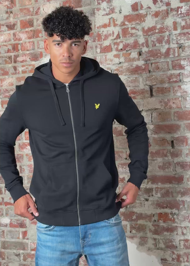 Lyle & Scott Vesten Zip through hoodie - jet black