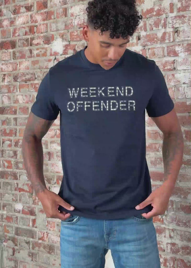 Weekend Offender T-shirts Tornaco - navy mid house check