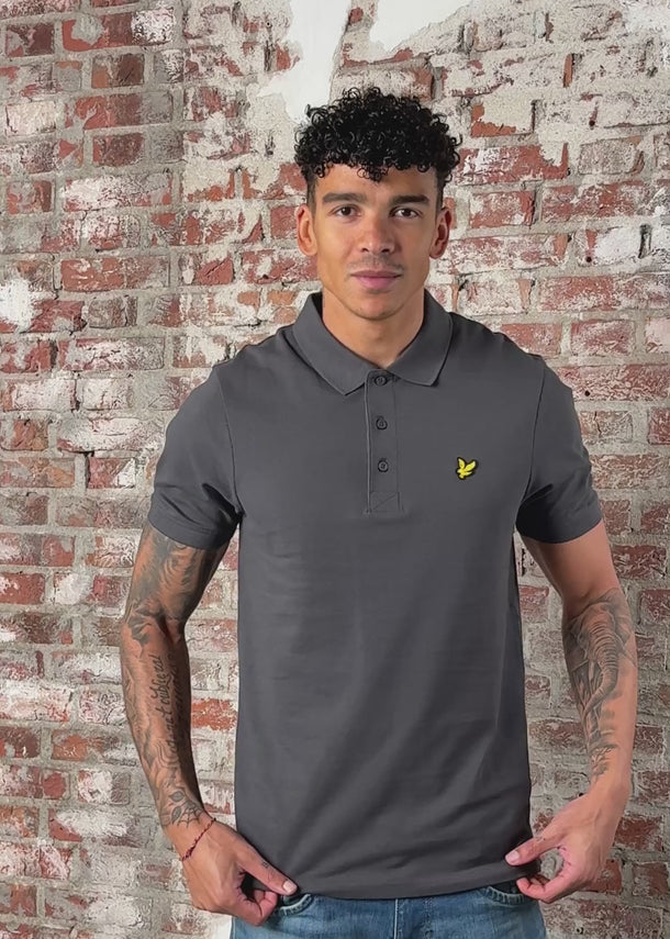 Lyle & Scott Polo's Plain polo shirt - gunmetal