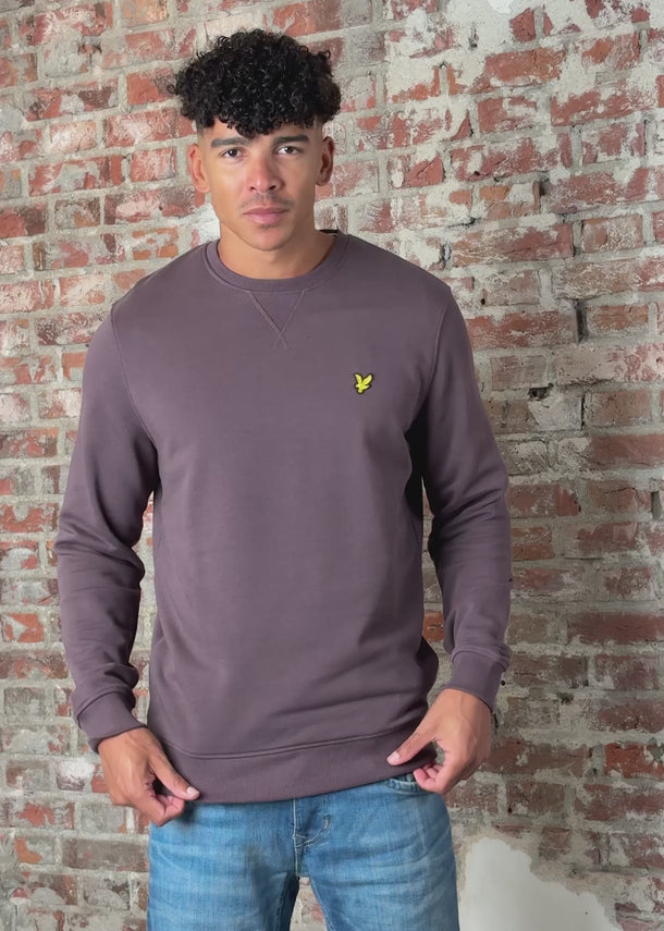 Lyle & Scott Truien Crew neck brushed sweatshirt - espresso