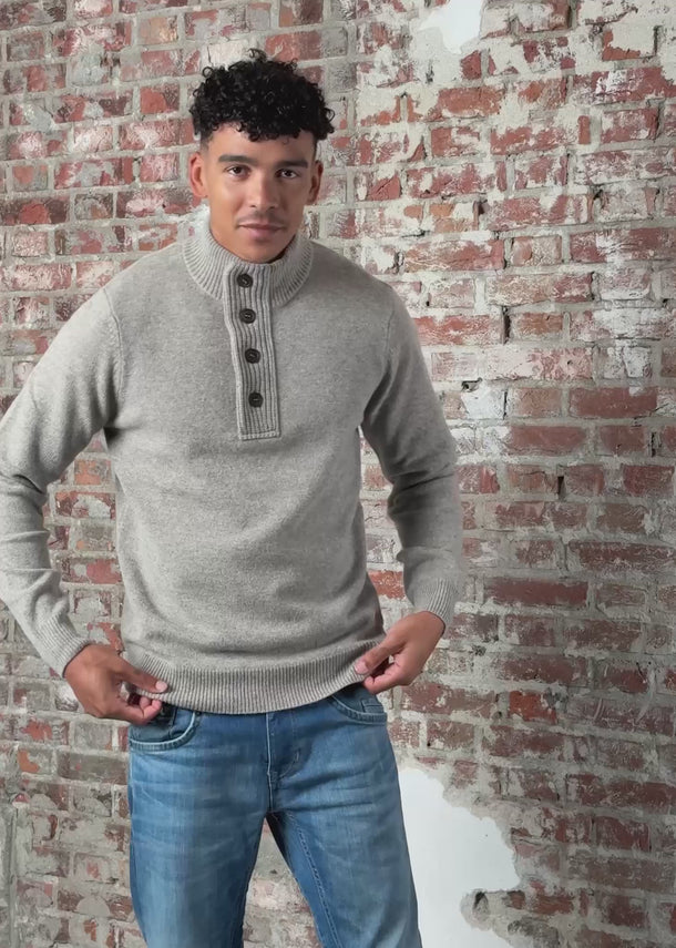 Barbour Truien Patch half zip - stone