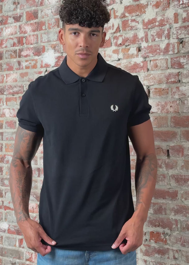 Fred Perry Polo's Plain fred perry shirt - black white