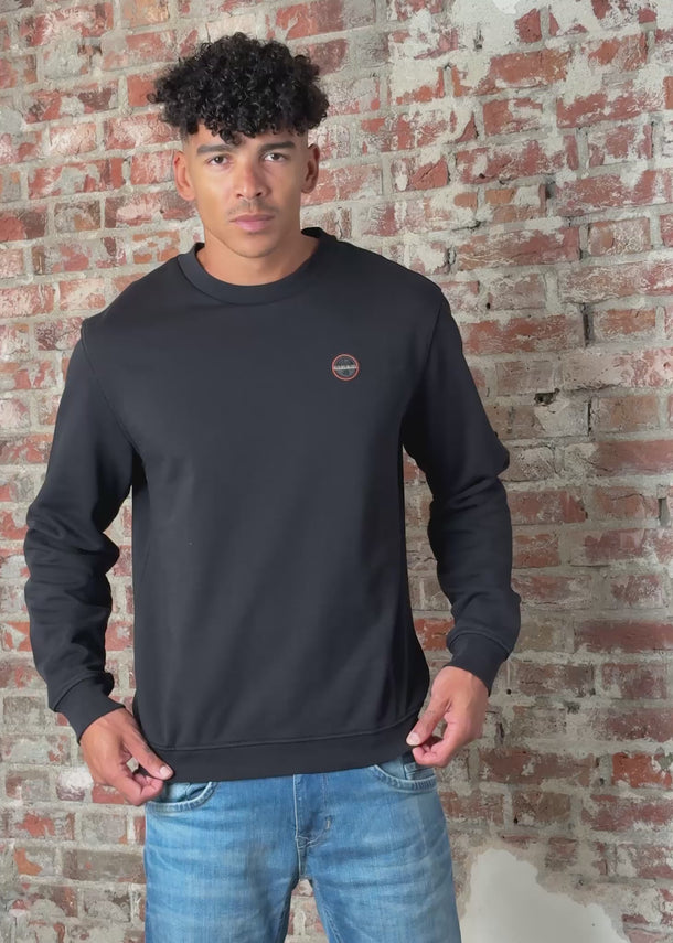 Napapijri Truien Badge crewneck - black beauty