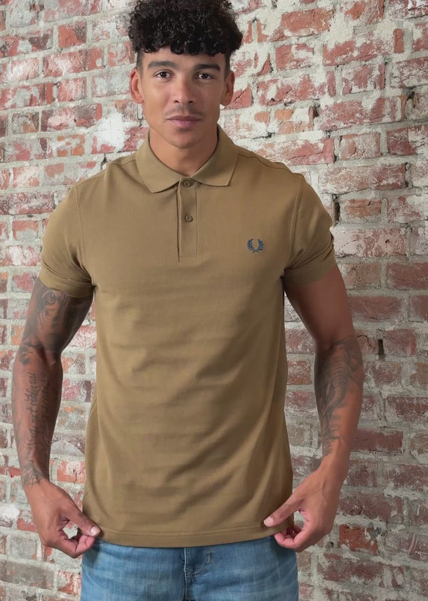 Fred Perry Polo's Plain polo - shaded stone dark petrol