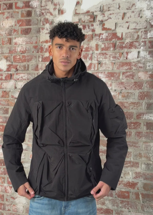 Lyle & Scott Jassen Lightweight ripstop windcheater - jet black