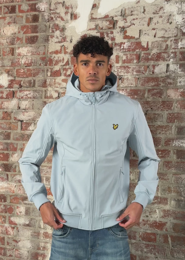 Lyle & Scott Jassen Mesh back softshell jacket - opal blue
