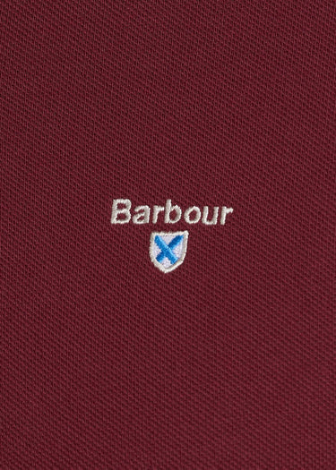Barbour Polo's  Barbour tartan pique polo - ruby 